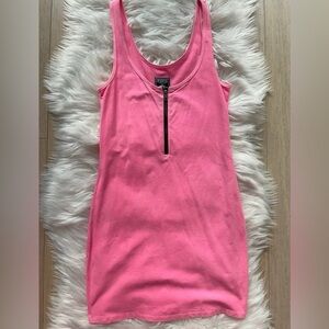 RARE FIND! PINK Victoria's Secret Pink Zip-Up Bodycon Dress